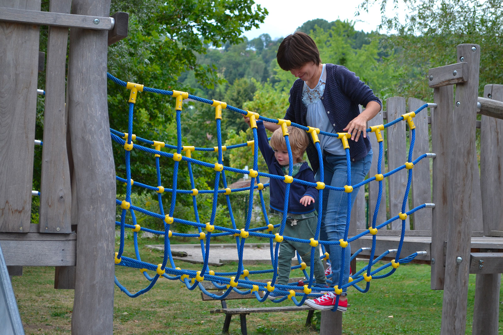 Deuxième aire de jeux pour enfants au camping Détente et Clapotis, Lac de Paladru