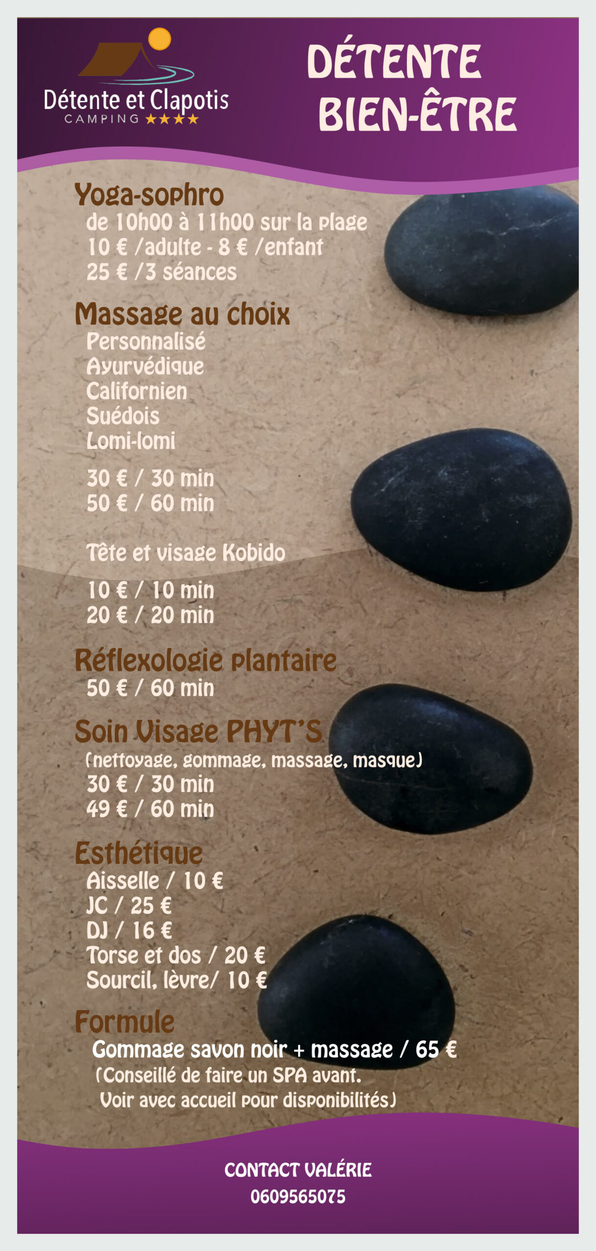 Valérie Mazard - massages soins bien-être et sophrologie au camping Détente et Clapotis, Lac de Paladru