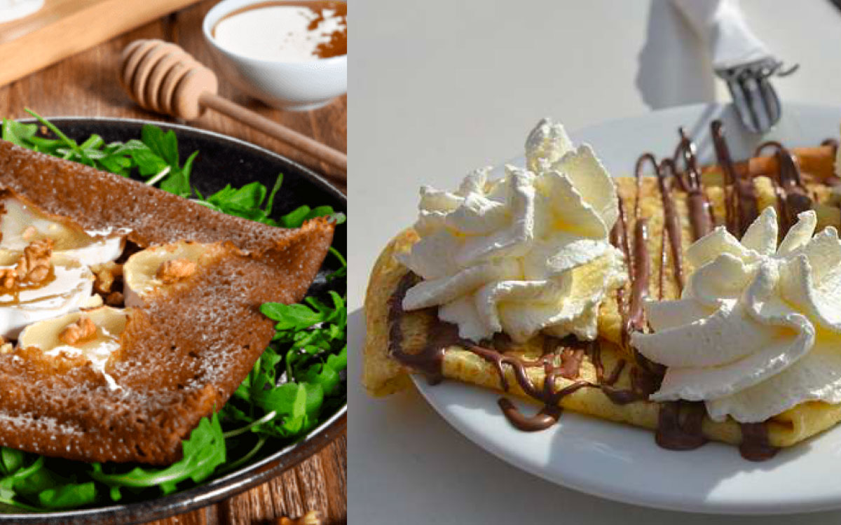Artisan galette and pastries served at L'Annexe restaurant, Détente et Clapotis campsite