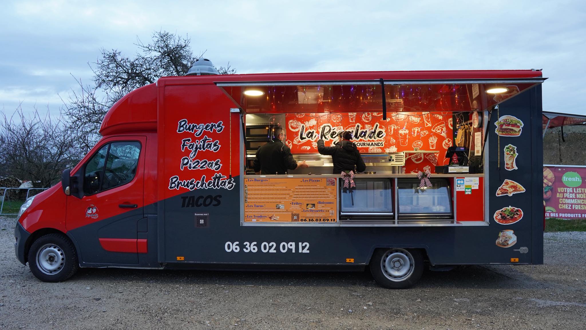 La Régalade de Gourmand — artisan food truck at Détente et Clapotis campsite, Lac de Paladru
