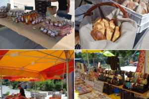 Farmers' market at Détente et Clapotis campsite, Lac de Paladru